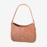 Fuchsia Paris – Sac épaule effet cuir grainé Bonaqua cognac